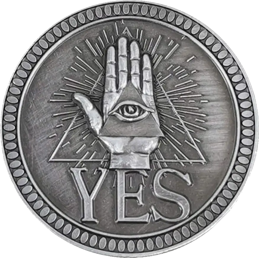 Monetos metimas taip ir ne (yes and no) - Coin Front